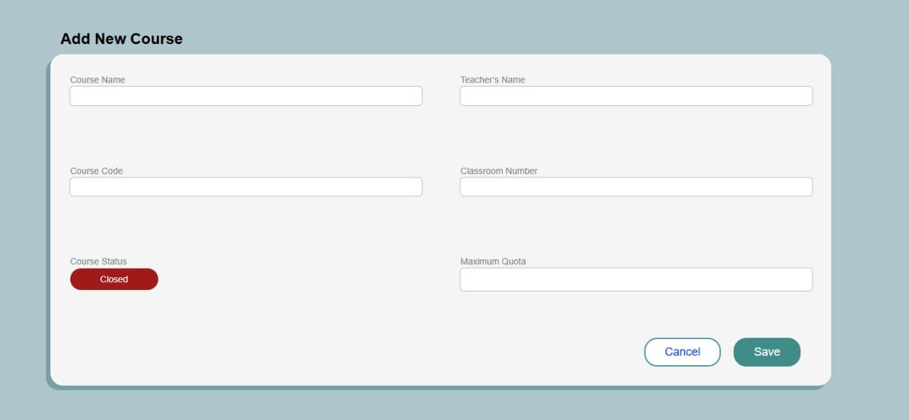 Course Manage - hover